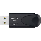 PNY - Attaché 4 - USB-sleutel - Zwart - 64GB - USB 3.1