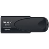 PNY FD256ATT431KK-EF Attaché 4 USB 3.1 Flash Drive read speed up to 80MB/s - 256GB,53, 8 x 19, 5 x 9, 5mm,Metaal