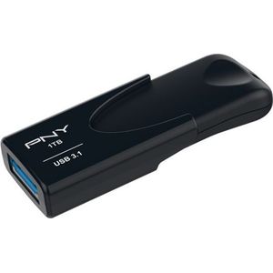 PNY Bijlage 4 3.1 (1000 GB, USB A, USB 3.1), USB-stick, Zwart