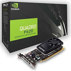 PNY Quadro P620 Professional Graphic Card 2GB GDDR5 PCI Express 3.0 x16, Single Slot, 4x Mini-DisplayPort, 5K Support, Ultra-quiet active fan