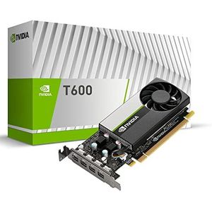 PNY NVIDIA T600 Professional Graphic Card 4GB GDDR6 PCI Express 3.0 x16, Single Slot, 4x Mini-DisplayPort, 8K Support, Ultra-quiet active fan