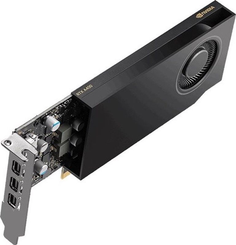 PNY - VCNRTXA400-SB - Grafische Kaart - Zwart - 4 GB GDDR6, PCI Express 4.0, 768 CUDA-kernen