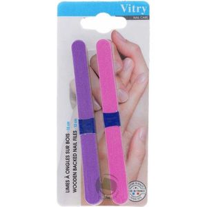 Vitry Vijl Nail Care Wooden Backed Nail Files 12cm