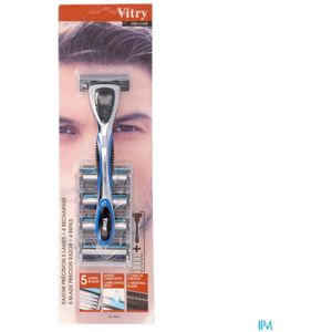 Vitry - Scheermes - Precisie - 5 Mesjes + 4 Navulmesjes