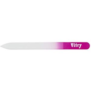 Vitry vijl van glas, handvat roze, 89 stuks