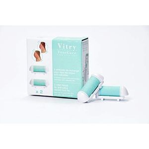 Vitry - Reservekoppen voor Elektrische Voetrasp - 2 Stuks - Grof en Fijn