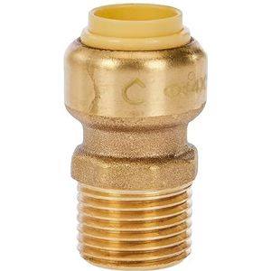 SOMATHERM FOR YOU 3540730013859 RACCORD PushFit 14-1/2 messing koppeling voor koperen buizen of PEX of meerlaags Ø14 Clip-Male 15/21, None