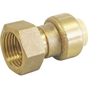 SOMATHERM FOR YOU 3540730013927 GERADE GEF PushFit 12-ECR 1/2 messing klem voor aansluiting op koperen buizen of rip of meerlaags Ø12-moer draaien 15/21, None