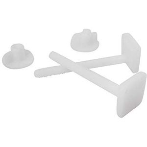 SOMATHERM FOR YOU, Toiletbril bevestiging met 2 vierkante schroeven en 2 kunststof moeren, ideaal voor het eenvoudig en duurzaam vervangen of installeren van een wc-bril