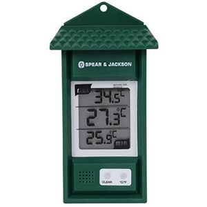 Spear & Jackson 53106 min/max-thermometer digitaal groen