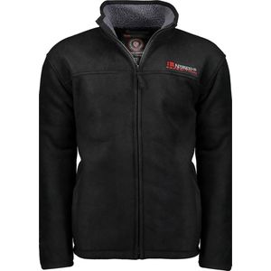 Geographical Norway - Usine Men New Bs 007 - Fleecejacke - Zwart - Warm Fleece, Doorlopende Rits, Zijzakken met Rits