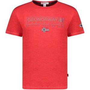Geografisch - T-shirt - Katoen - Korte Mouwen - Ronde Hals - Merkopdruk