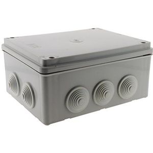 Zenitech - Rechthoekige Waterdichte Doos IP54 - Model 220 x 170 x 105 mm - Vuurweerstand 750°C - 1/4 Draai Schroeven - Kabel Invoeren Zonder Snijden - Wit