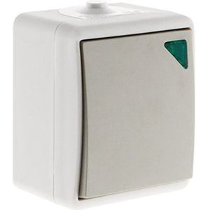 Zenitech - Drukknop opbouw schroefloos - Grijs - Bel'Vue