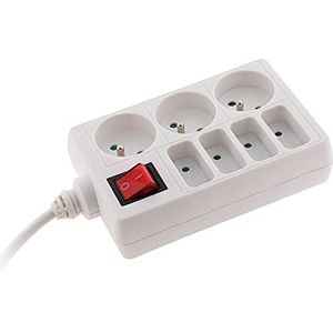 Stekkerdoos 4 x 6 A + 3 x 16 A, wit Zenitech