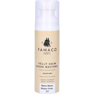 Famaco - Applicator Velly Daim 75ml - Medium bruin - Herstelt de kleur van suède