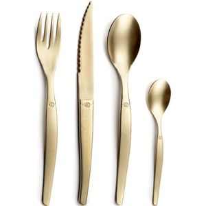 Lou Laguiole - Jet 16-delige Bestekset - Stonewash Champagne