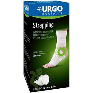 Urgo – strapping – elastische band – voor compressie/fixatie van verbanden – 1 band 2,5 m x 10 cm.