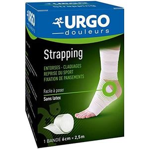 Urgo Strapping elastische band voor het vastzetten van pleisters, 2,5 m x 6 cm