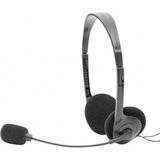 Dacomex - Verstelbare Headset - Zwart - Stereo met Microfoon en Volumeregeling