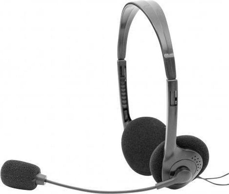 Dacomex - Verstelbare Headset - Zwart - Stereo met Microfoon en Volumeregeling