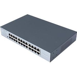 Dexlan - Gigabitswitch - Netwerkschakelaar - Zwart - 24-poorts, 4 PoE+ poorten, 30 W max