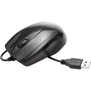 Dexlan USB Mouse met 2x Knoppen en Wiel - Zwart