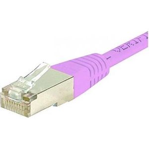 CONNECT 0,50 m koper RJ45 Cat 6 S/FTP Patch Cord - Roze