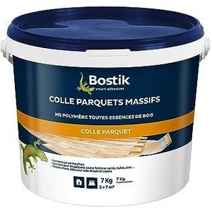 Bostik - Parketlijm massief - MS polymeer - binnen - alle houtsoorten - alle verwerking - waterdicht - zonder oplosmiddel - kleur: wit - 1 pot 7 kg