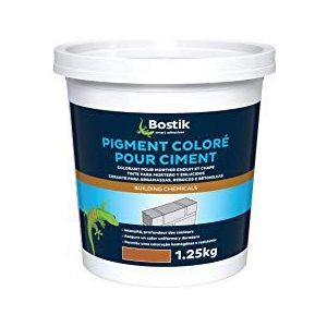 Bostik Kleurpigment voor cement, mortel, mortel, mortel, mortel, mortel en bruine dekvloer – 1,25 kg