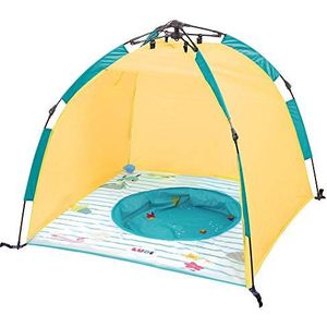 Ludi 90015 | Zwembad en tent UV strandtent minutenopening | beschermt tegen wind, zon en zand | licht en compact | afdekking UV 50 | vanaf 10 maanden