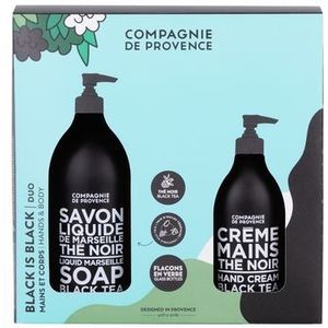 Compagnie de Provence - Thé Noir - Vloeibare Zeep - Geschenkset - 495 ml