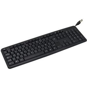 APM 100020 - bedraad USB-toetsenbord - ergonomisch toetsenbord - computertoetsenbord met 105 toetsen - met numeriek toetsenbord - Azerty toetsenbord - pc-toetsenbord - zwart