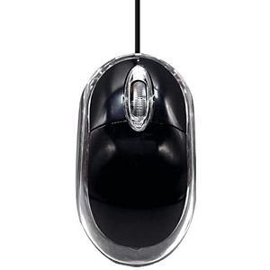 APM Optische muis, bekabeld, zwart, tweehandig, achtergrondverlichting, 800 dpi, 3 toetsen, compatibel met pc, Mac, laptop, 100118