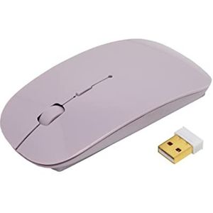 apm Paarse muis, draadloos, 2,4 GHz, pastelkleur, USB-ontvanger, dubbelhandig, instelbare dpi, 800/1200/1600, batterijen inbegrepen, compatibel met pc Mac laptop, 100401
