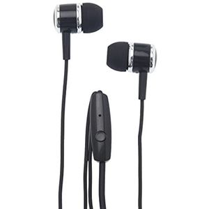 APM 426008 – in-ear hoofdtelefoon – bekabelde hoofdtelefoon – hoofdtelefoon met kabel – 4 maten oordopjes – diameter 10 mm – impedantie 32 ohm – responsfrequentie 20 Hz/20 kHz – 3,5 mm jack – zwart