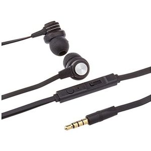 APM 600310 in-ear hoofdtelefoon met microfoon en volume, zwart