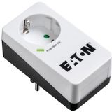 Eaton Stekkerdoos / bliksembeveiliging - beschermingsbox 1 DIN - 1 stekkerdoos met overspanningsbeveiliging (Schuko-stekker) - PB1D - wit en zwart