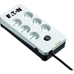 Eaton Stekkerdoos / overspanningsbeveiliging - Eaton Protection Box 6 FR - PB6F - 6 FR stopcontacten - wit en zwart