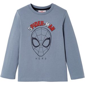 T-shirt - Blauw - Spider-man - Lange Mouwen - 100% Katoen