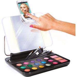 Make-uptas - LED Spiegel - Inclusief 12 Oogschaduw - 3 Lipgloss - 3 Blushes - Accessoires