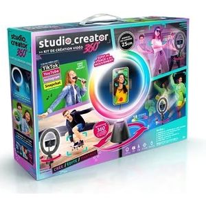 Studio Creator 360 Video Maker Kit, 360 motion tracking, LED Ring Light, XL groen scherm, TikTok, Youtube, influencers