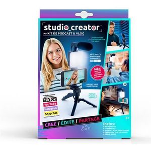 Vlogkit - Studio creator - Podcast & Vlogkit met licht en microfoon - INF 033 - Canal Toys