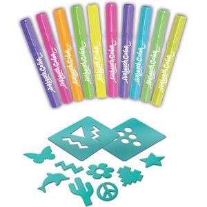 Airbrush - Plush Tekenset - Refill Neon Set - 10 Stuks