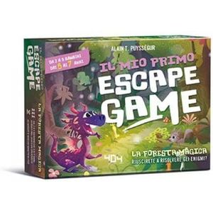 Asmodee - Escape Box: Mijn eerste vluchtspel – grappig spel in doos voor het organiseren van een schattenjacht, 2-5 spelers, 5+ jaar, editie in Italiaans