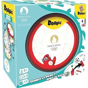 Asmodee - Dobble: Olympische Spelen Parijs 2024 - Bordspellen - Kaartspellen - Spelletjes - Sfeerspellen vanaf 6 jaar - 2 tot 8 spelers - Franse versie