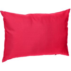 Bank/sier/tuin kussens voor binnen en buiten in de kleur rood 30 x 50 x 10 cm