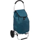 5Five Boodschappen trolley tas met wielen - 51 liter - blauw - 44x37x98 cm - Het topmodel trolley