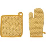 Atmosphera - Chef - Ovenwant Set - Geel - Katoen - 20 x 32 cm