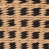 5Five Rieten opbergmand - gevlochten - beige/zwart - 31 x 15 x 1 - Kast-/badkamer mandjes